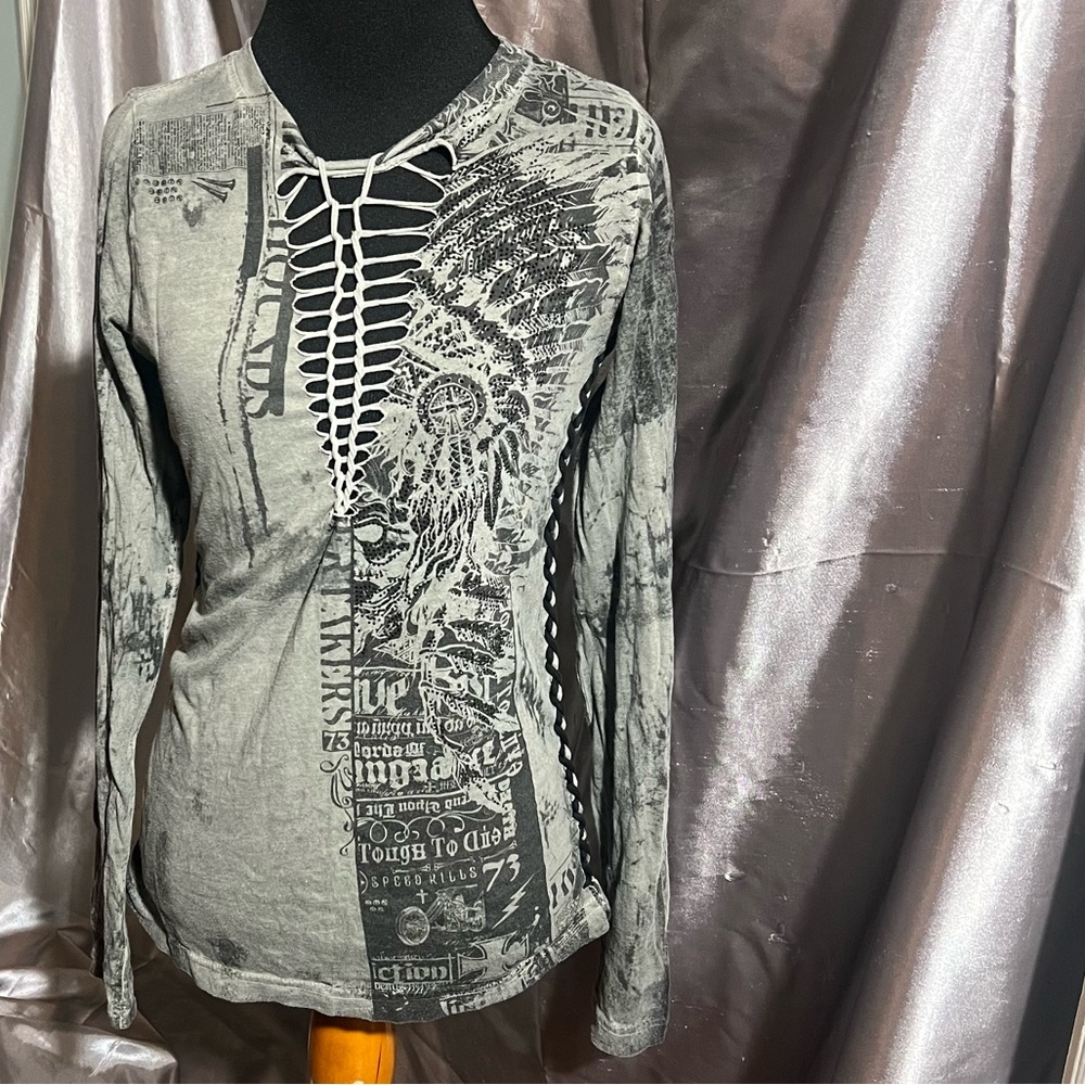 Affliction long sleeve top